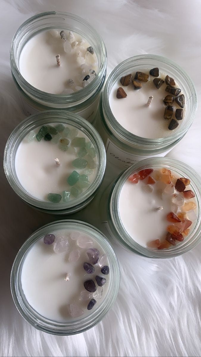 Crystal Infused Candle Each