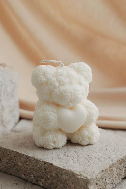 Mini Rosey Bear Candle